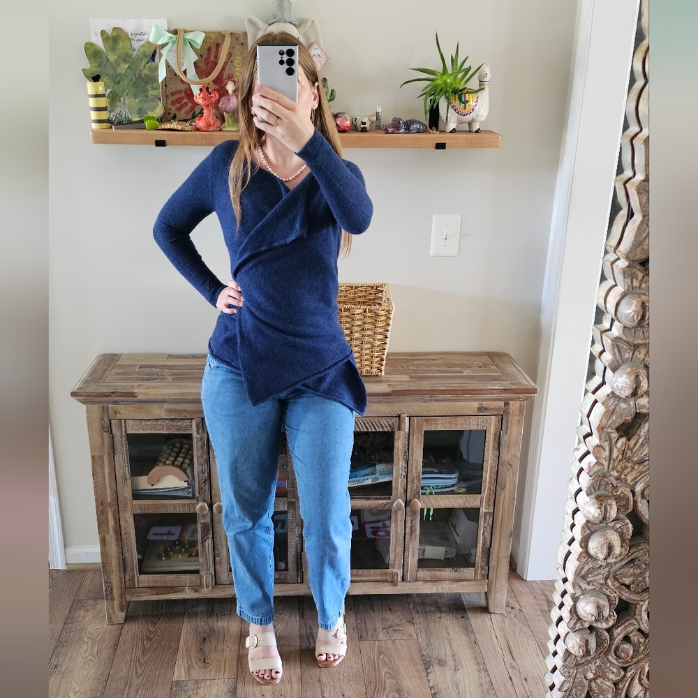 🌿 Joan Vass 100% Cashmere Open Front Cardigan | Size S